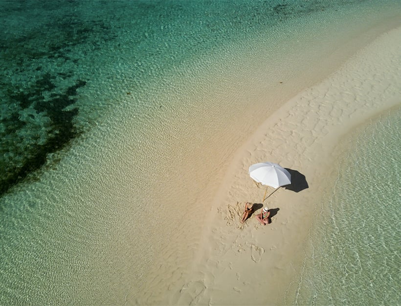 O bag beach erika nad natural with stripe print