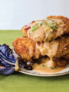 Cornflake Chicken & Cabbage with Miso Gravy