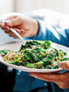 Edamame Beans with Baby Bok Choy, Quinoa, and Honey-Ginger Dressing