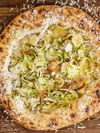 Brussels Sprouts, Pancetta, and Ricotta Pizza