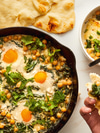 Creamy Spinach and Chickpea Skillet Bake