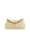 Mini T-Lock Leather Clutch