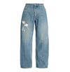 Embroidered Straight-Leg Jeans