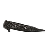 Sharp Woven-Leather Pumps