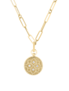 Venetian Princess Small Etched Flower Medallion Necklace