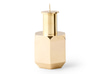 Celestine Polished Brass Candle Holder, 4"