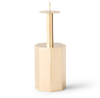Celestine Polished Brass Candle Holder, 4.5"