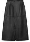 A-Line Leather Skirt