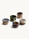 Ceramic Tea Cups, Set of 5