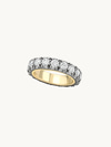 Large Cut-Down Blackened Gold Band