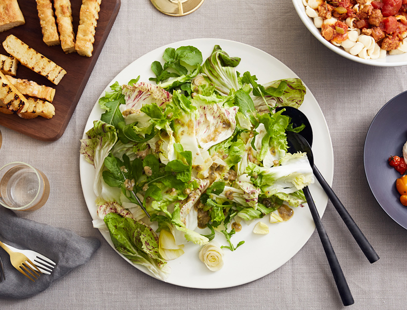 Chicory Salad with Caper and Anchovy Dressing