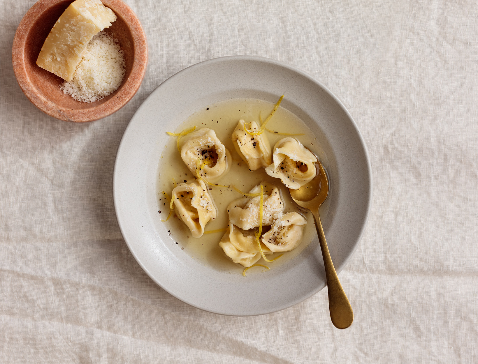 Easy Tortellini en Brodo (Tortellini in Broth)