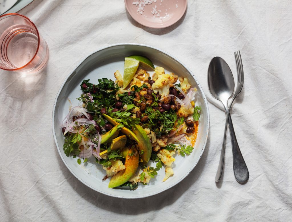 Cauliflower Black Bean Scramble