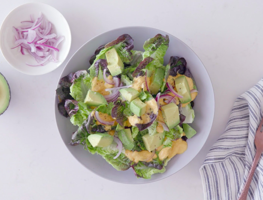 Salad with Carrot and Ginger Dressing Recipe goop