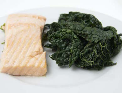 Steamed Salmon & Greens