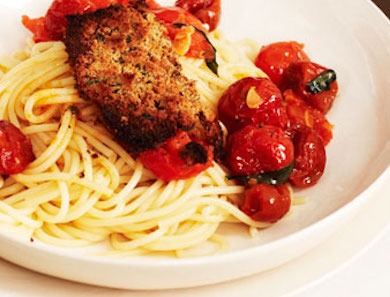 Roasted Tomato and Anchovy Oreganata Pasta