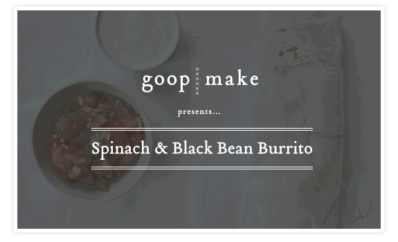 Spinach & Black Bean Burrito