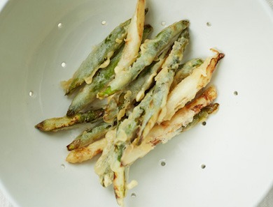 Green & White Asparagus Tempura