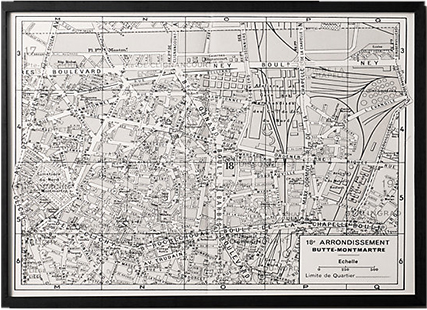 RH, Paris Arrondissement Map