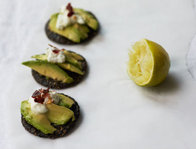 Avocado on Rice Cracker