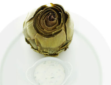 Steamed Artichokes with Cheat’s Aioli