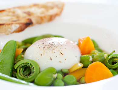 Vegetable Ragu with Farm Egg & Consommé