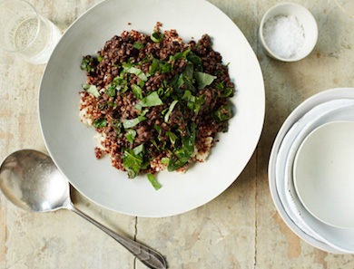 Puy Lentil and Wilted Spinach Bowl