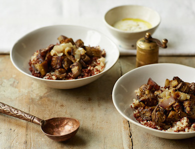 Roasted Za’atar Eggplant Bowl