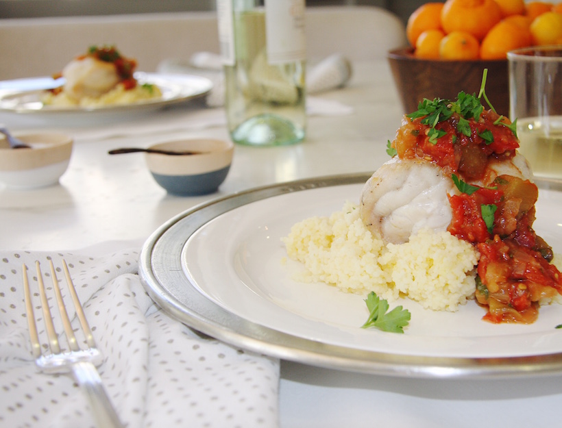 Roasted Fish with Caponata