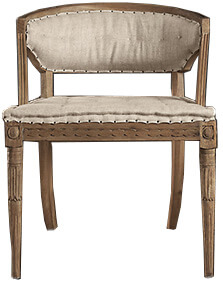 Swedish Demi-Lune Chair (Such a pretty solution that looks perfectly antique.)