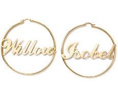 Personalized hoop earrings