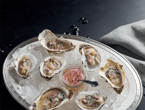Oysters and Preserved Lemon Mignonette