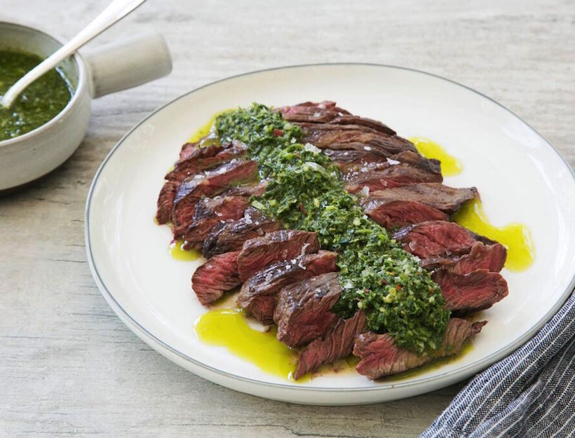 Grilled Bavette or Hanger Steak with Chimichurri | goop