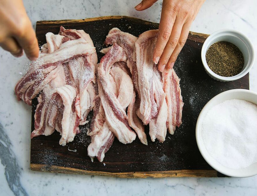 Sliced Pork Belly with Bagna Cauda