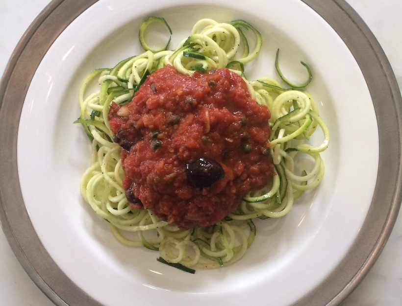Get the Spiralizer Out: Zucchini Puttanesca