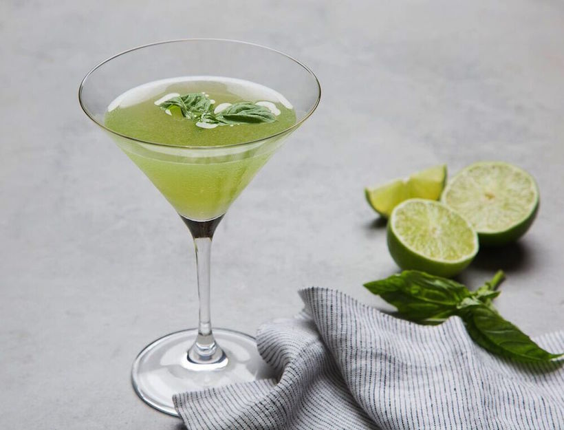 Gin Gimlet with Basil Simple Syrup Recipe | goop