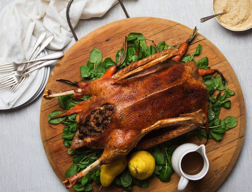 goose with chestnut stuffing recipe