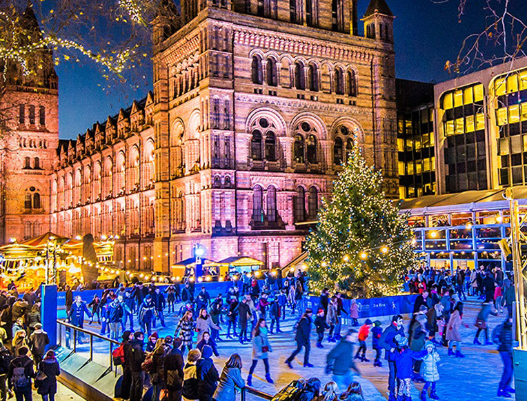 Ice Skating at the Natural History Museum