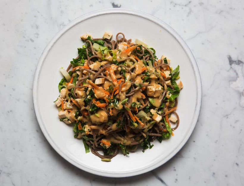 Soba Noodle Salad with Miso Dressing