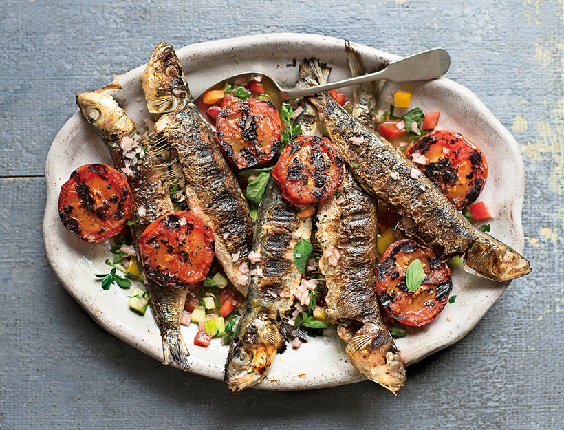 Mediterranean Garlic and Herb Crusted Roasted Sardines