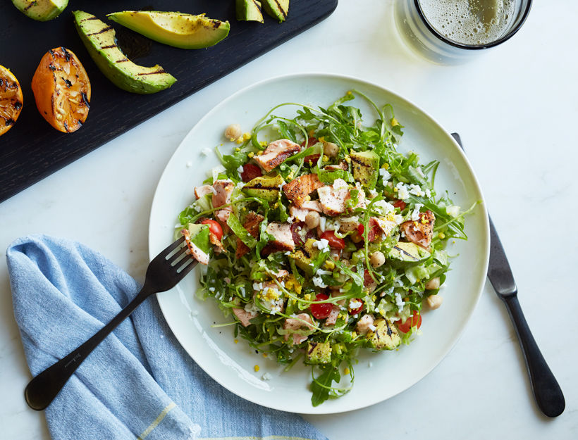 Grilled Salmon & Avocado Chopped Salad