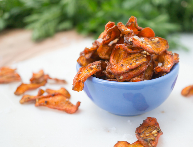 Za’atar-Spiced Baked Carrot Chips