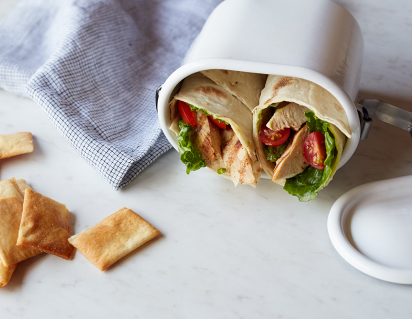 Grilled Chicken Wrap with Basil Mayo