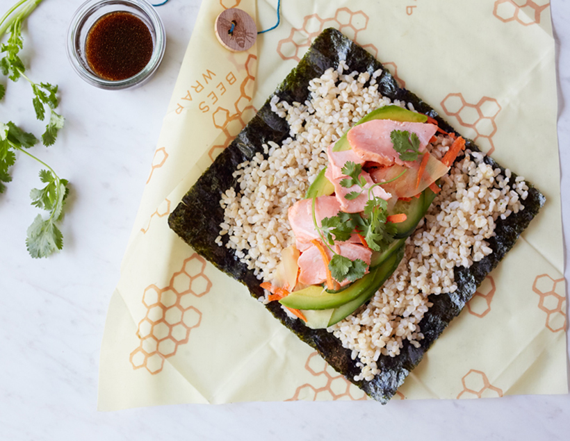 Easy Salmon Sushi Burrito (Sushirrito) l A Farmgirl's Dabbles