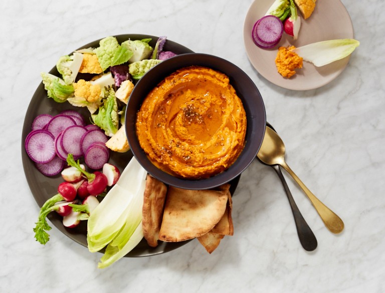 RoastedCarrot Hummus Recipe goop