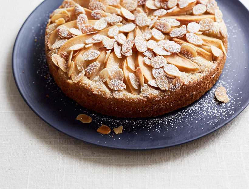 Sesame Almond Cake with Pear