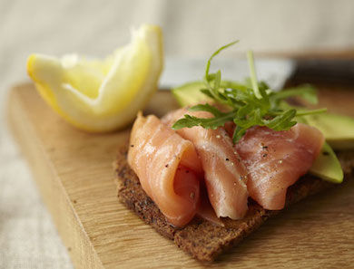 Smoked Salmon/Sardines/Sliced Avocado on Gluten-Free Bread