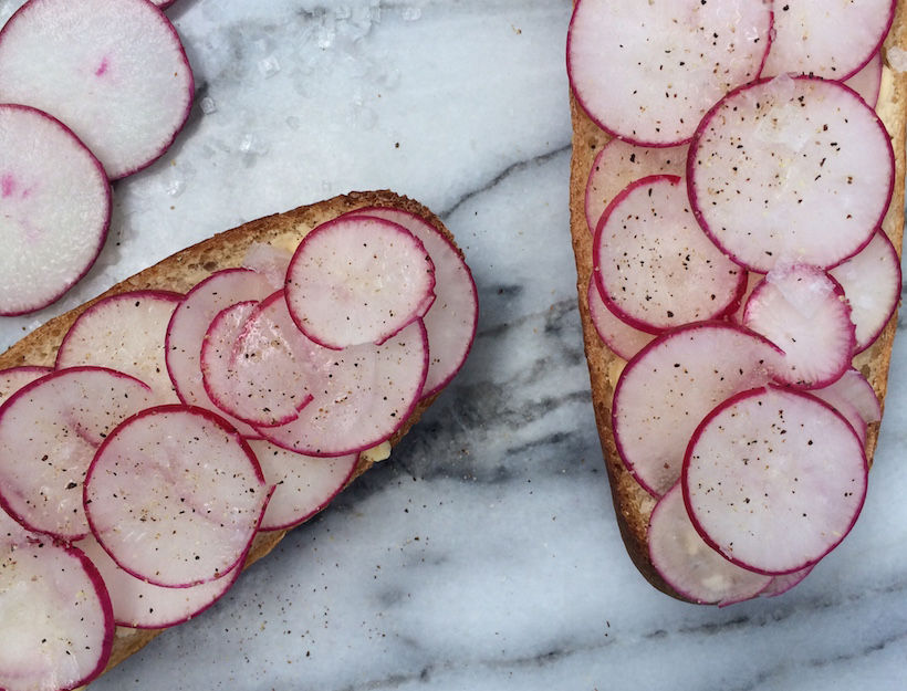 Radish and Butter Tartine