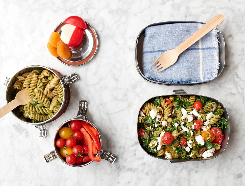 Double-Duty Kale Pesto Pasta