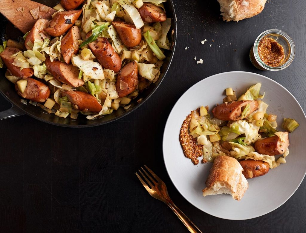 Smoked Sausage Cabbage And Apple Skillet Recipe Goop 